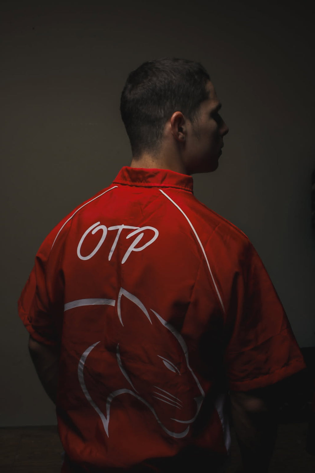 Wine red windbreaker