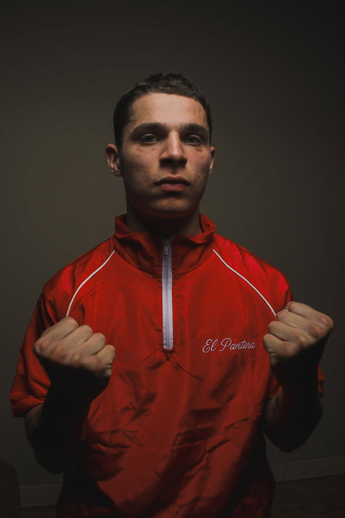 Wine red windbreaker