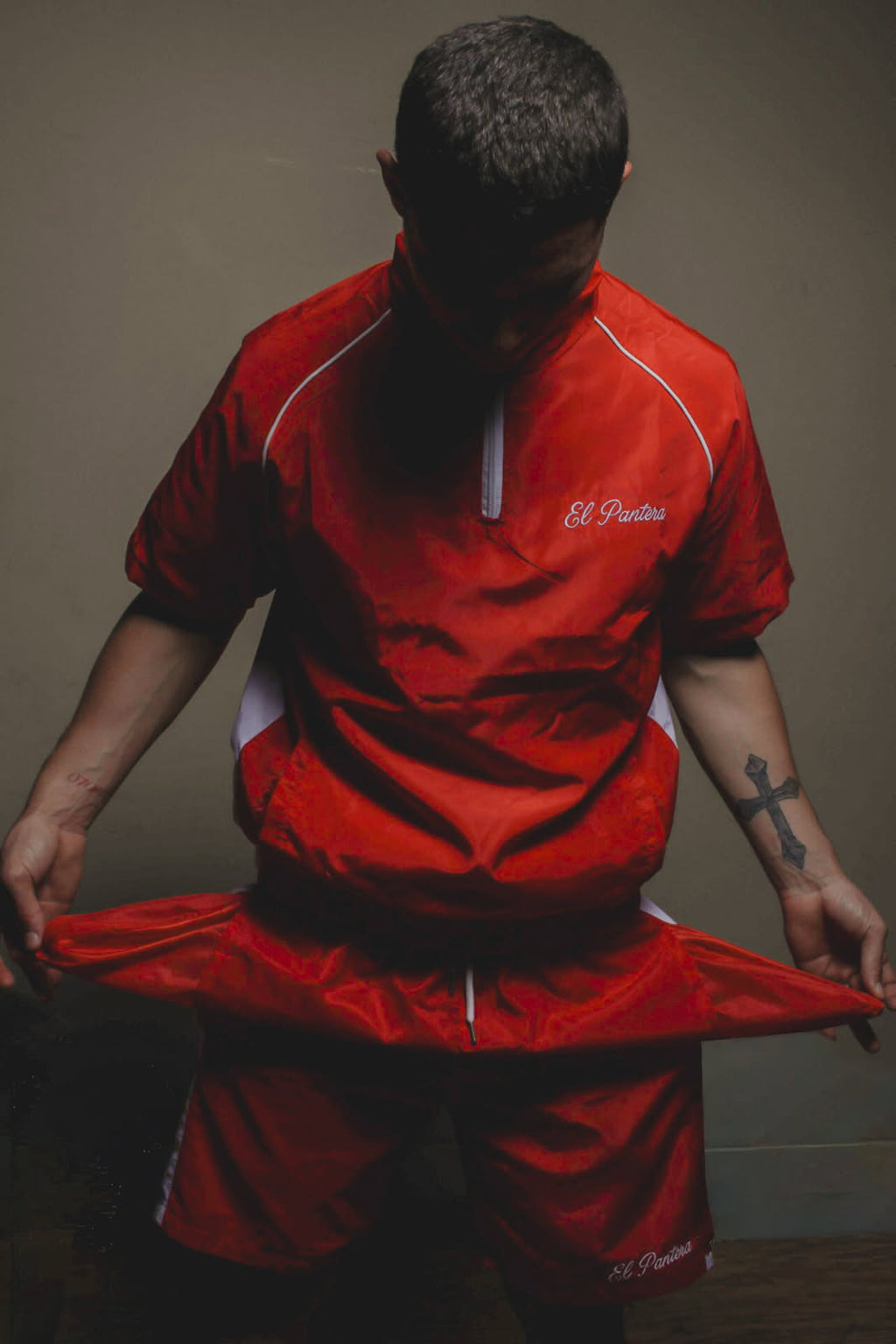 Wine red windbreaker