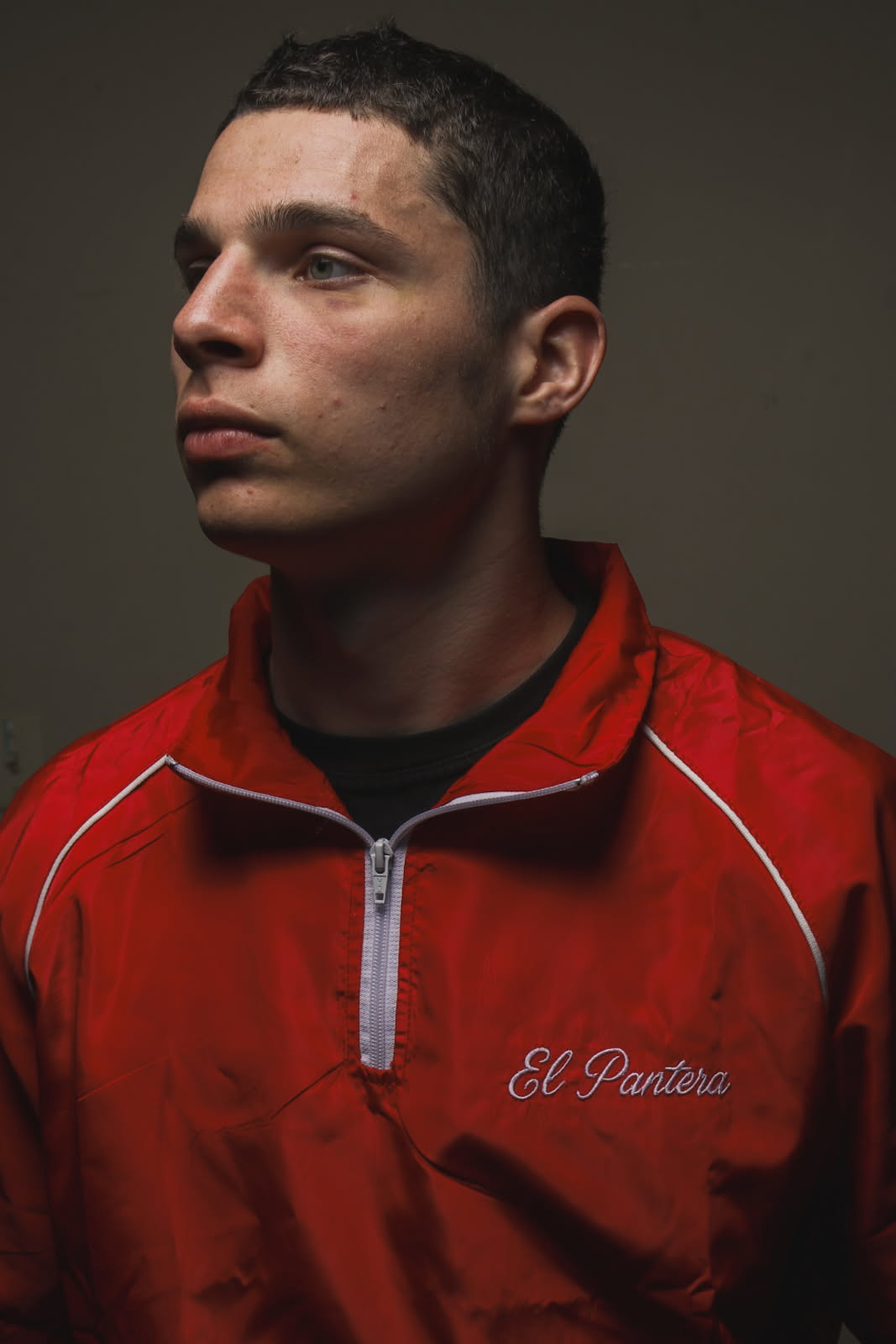 Wine red windbreaker