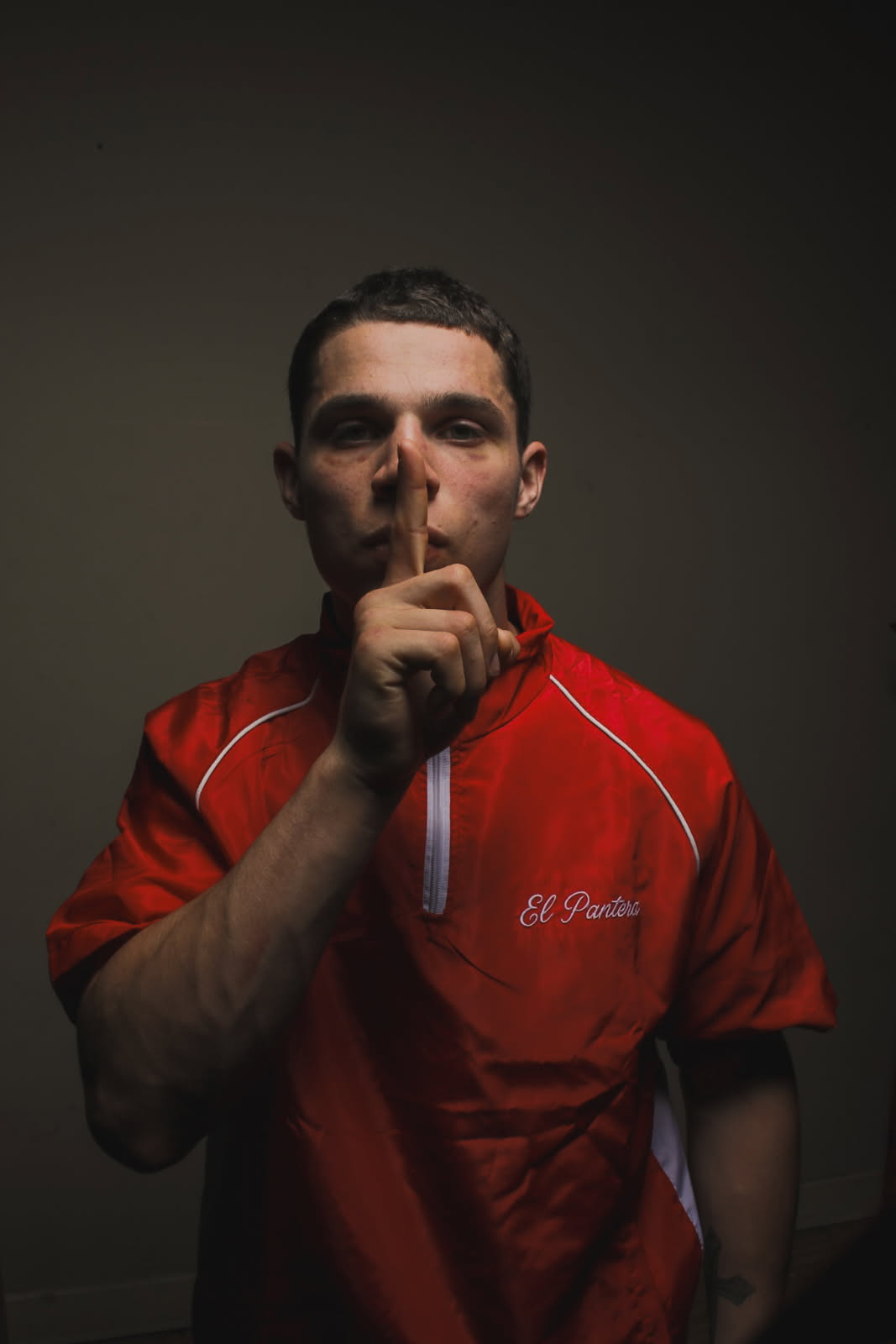 Wine red windbreaker